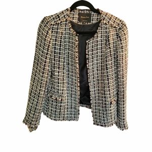 Massimo Dutti Boucle Tweed Blazer, Size 8
